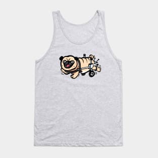 The Fighting Pug with Wheelchair Tank Top